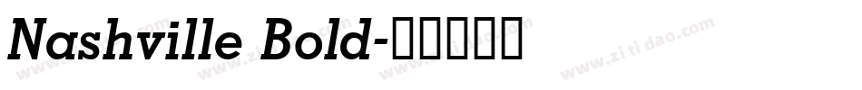 Nashville Bold字体转换